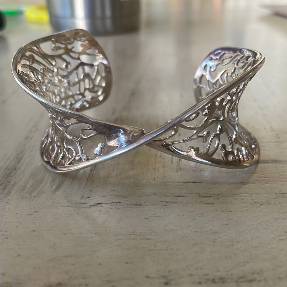 925 Kit Heath stamped cuff bracelet